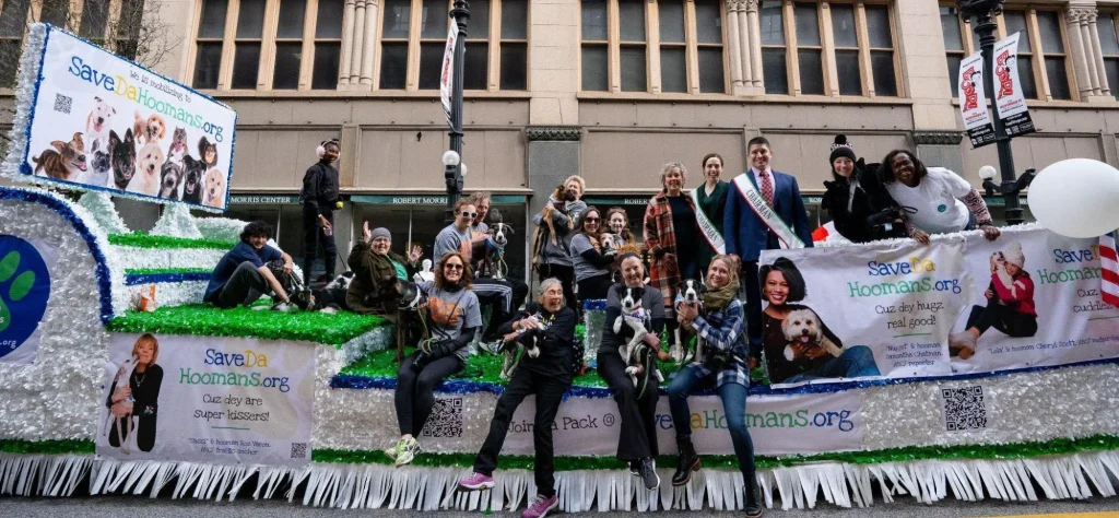 Sara and Sergio on Save Da Hoomans Float